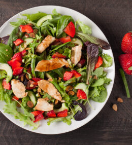Honey Chicken and Strawberry Super Salad