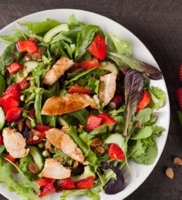 Honey Chicken and Strawberry Super Salad