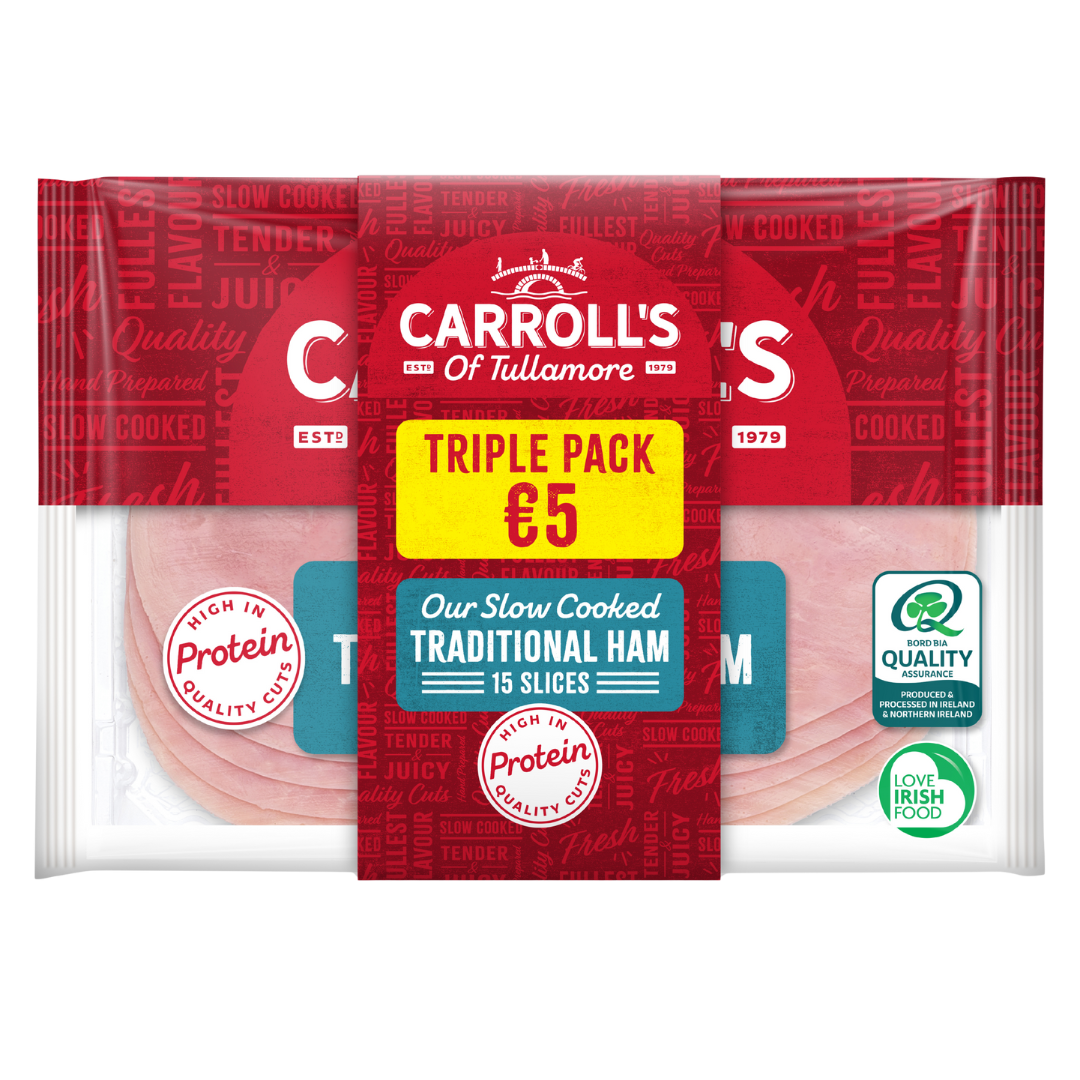 Carroll's Slow Cooked Trad Ham 80g Triple Pack