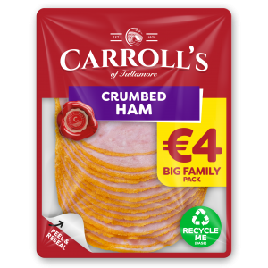 €4 Carroll's Family Pack Crumbed Ham 3D